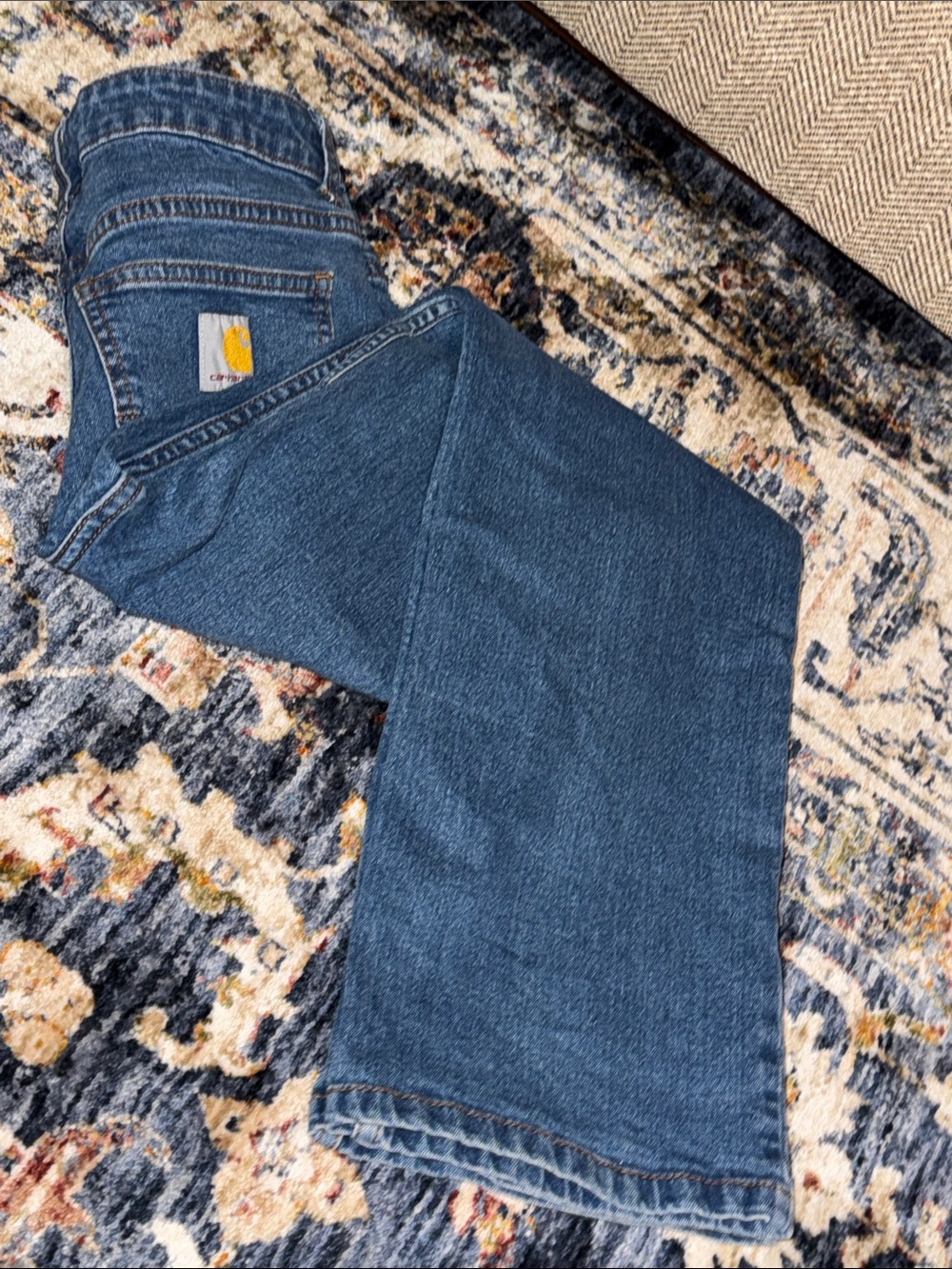 CARHARTT MODEL BD8374-B BOYS DENIM JEANS SIZE 12 - Picture 6 of 7